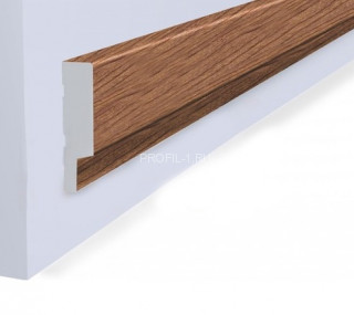 Финишный молдинг для панелей Hiwood LF124A BR396 под дерево 42х12 мм 2,7 м Финишный молдинг для панелей Hiwood LF124A BR396 под дерево 42х12 мм 2,7 м