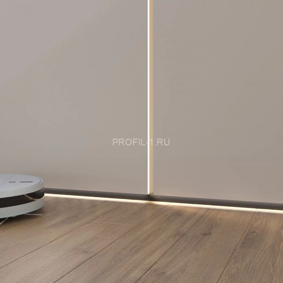 Алюминиевая теневая рейка Laconistiq Light черная 3м