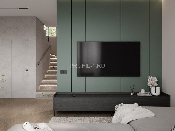 Алюминиевая теневая рейка Laconistiq Light черная 3м