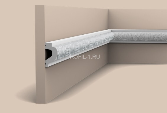 Молдинг Orac Decor Purotouch P3020 белый полиуретан 61х32 мм 2м