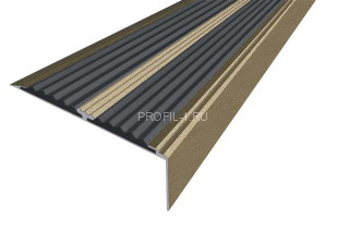 Противоскользящий порог угловой алюминий 70х22 мм АУ-70-Анод шампань-черный 2,0 м Противоскользящий порог угловой алюминий 70х22 мм АУ-70-Анод шампань-черный 2,0 м