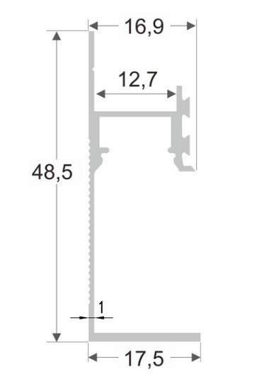 Алюминиевый теневой плинтус с подсветкой LED с экраном ПО-196 черный матовый 2,7 м Алюминиевый теневой плинтус с подсветкой LED с экраном ПО-196 черный матовый 2,7 м