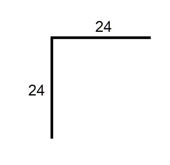 Уголок ПВХ 24х24 Lemal E24x24 прозрачный 2,75 м (25 штук)