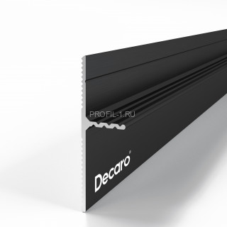 Алюминиевый теневой плинтус Decaro Engineering D004 Black черный 2м Алюминиевый теневой плинтус Decaro Engineering D004 Black черный 2м