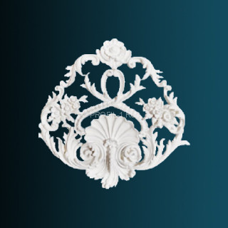 Декоративный орнамент Перфект G2393 белый 432х413х38 мм