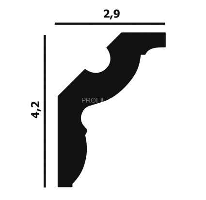Потолочный плинтус Перфект Плюс P22 42 мм 200 см Потолочный плинтус Перфект Плюс P22 42 мм 200 см