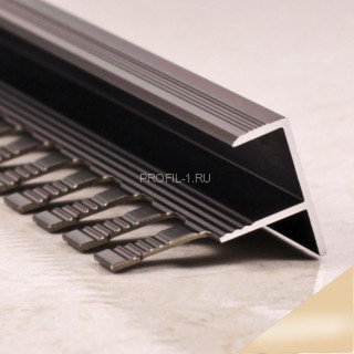 Алюминиевый F-образный профиль 10 мм ПФ-11 розовый глянец 2,7 м