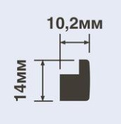 Молдинг HiWood D14 белый 14х10,2 мм 200 см Молдинг HiWood D14 белый 14х10,2 мм 200 см
