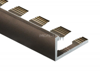 Профиль L-образный гибкий алюминий 8 мм PV04-06 бронза матовая 2,7 м