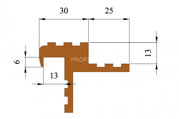 Закладной профиль противоскользящий БШ-30 зеленый бухта 10 м резиновый