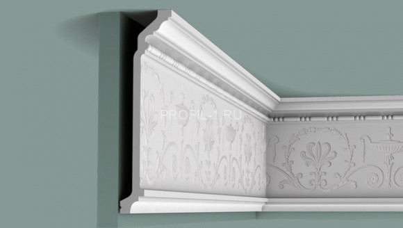 Потолочный плинтус Orac Decor Purotouch C308 белый полиуретан 248х63 мм 2м