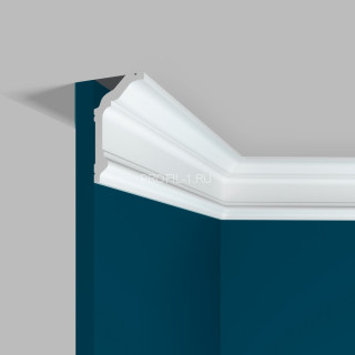 Потолочный плинтус Перфект Плюс P92 M белый ударопрочный 43х80 мм 2 м