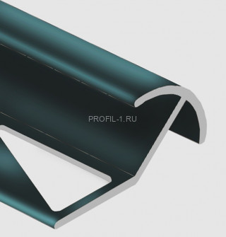 Профиль под плитку для наружных углов 12 мм алюминий PV71-19 черный блестящий 2,7 м Профиль под плитку для наружных углов 12 мм алюминий PV71-19 черный блестящий 2,7 м