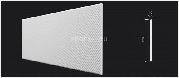 Стеновая декоративная панель 3D Decor-Dizayn DD927 из полистирола белая, под покраску 200х10х2000 мм