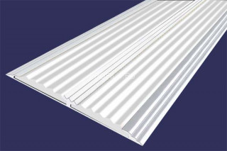 Алюминиевый порог 70 мм одноуровневый противоскользящий АП-70-Анод серебро-белый 2,0 м