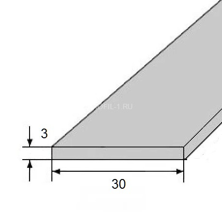 Алюминиевая полоса 30х3 мм 3 метра