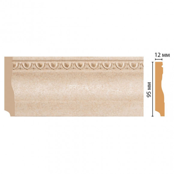 Плинтус напольный DECOMASTER 153-18D ДМ (95x12x2400) цвет Бежевый