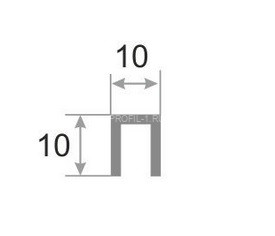 П-профиль нержавеющая сталь 10х10 Kepler Profiles FSUP10-S Сатинированный 2,7 м П-профиль нержавеющая сталь 10х10 Kepler Profiles FSUP10-S Сатинированный 2,7 м