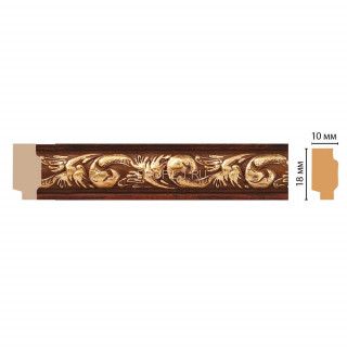 Молдинг DECOMASTER 158-1084 ДМ (18x10x2400) цвет Красное дерево с золотом Молдинг DECOMASTER 158-1084 ДМ (18x10x2400) цвет Красное дерево с золотом