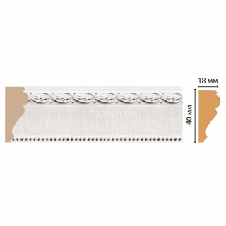 Молдинг DECOMASTER 161S-7D ДМ (40x18x2400) цвет Белый с золотом Молдинг DECOMASTER 161S-7D ДМ (40x18x2400) цвет Белый с золотом
