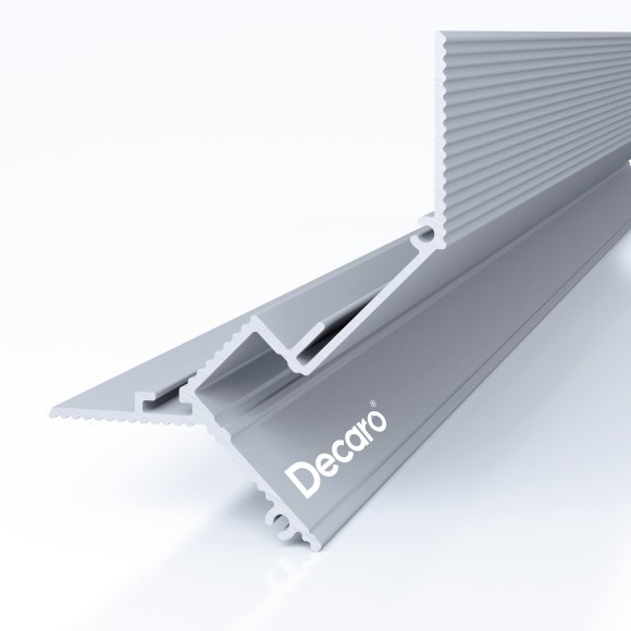 Алюминиевый теневой плинтус потолочный Decaro Engineering D005 под покраску с возможностью LED подсветки 2м