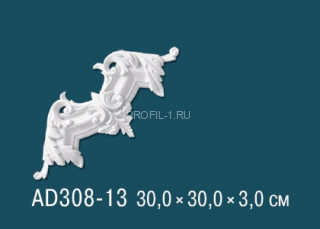 Угловой элемент с орнаментом Перфект AD308-13 300х300 мм