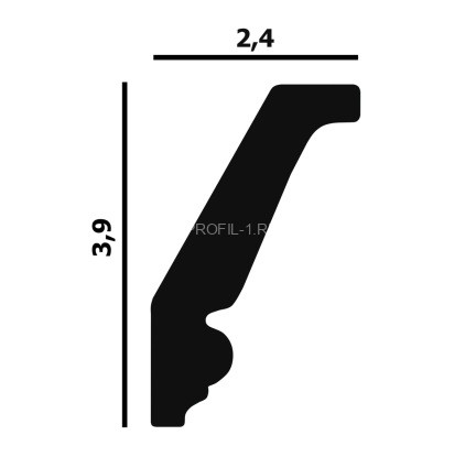 Потолочный плинтус Перфект Плюс P24 39 мм 200 см