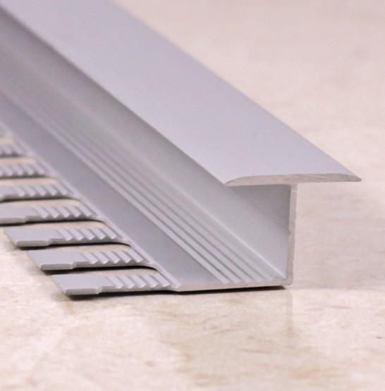 Алюминиевый Т-образный профиль закладной 16 мм ПЗ-10 серебро матовое 2,7 м