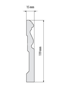 Напольный плинтус 119 мм Cezar Elegance LPC-09 белый 2,44 м Напольный плинтус 119 мм Cezar Elegance LPC-09 белый 2,44 м