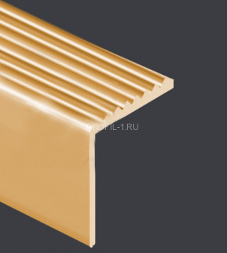 Угловой порог 20х20 мм с рифлением Cezar MS 20R L латунь полированная 2,0м Угловой порог 20х20 мм с рифлением Cezar MS 20R L латунь полированная 2,0м