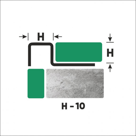 П-профиль из нержавеющей стали закладной 10х10 мм FPU 10 GP золото полированное 270 см