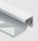 Профиль для плитки внешний Квадрат 14х14 мм алюминий PV72-02 серебро матовое 2,7 м