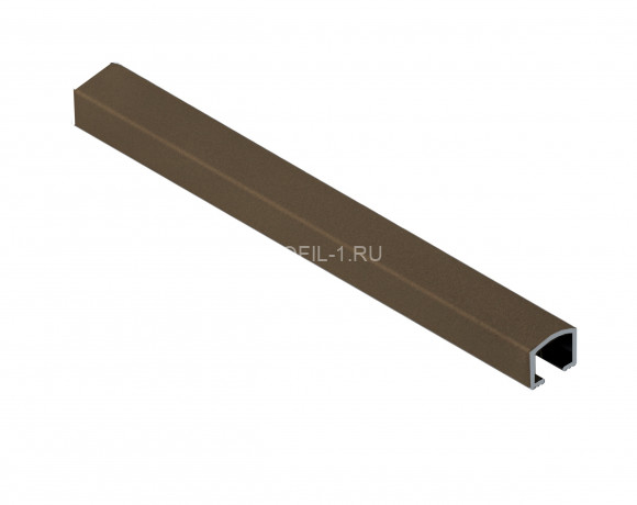 П-профиль вставка округлый из алюминия 10х8.2 мм NEEXY PV104-47 MBR-D темная бронза матовая 2.7 м