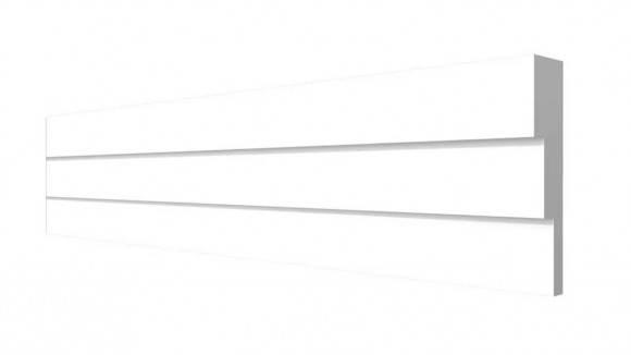 Молдинг Decor-Dizayn DD624 полистирол белый, под покраску 42х12х2000 мм