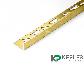 L-профиль 10х3 мм из нержавеющей стали SS 304 FSBP019-10 GS S.S.304 золото сатинированное 2.7 м