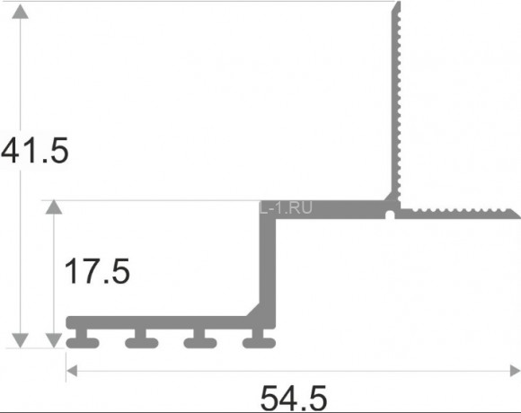 Алюминиевый теневой плинтус потолочный ПО-142 серебро матовое 2,7 м Алюминиевый теневой плинтус потолочный ПО-142 серебро матовое 2,7 м