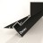 Алюминиевый теневой плинтус потолочный Decaro Engineering D005A Black черный с возможностью LED подсветки 2м