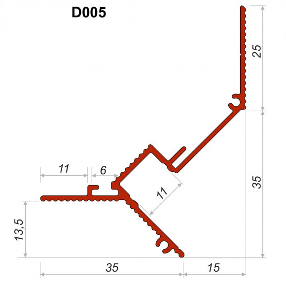 Алюминиевый теневой плинтус потолочный Decaro Engineering D005A Black черный с возможностью LED подсветки 2м