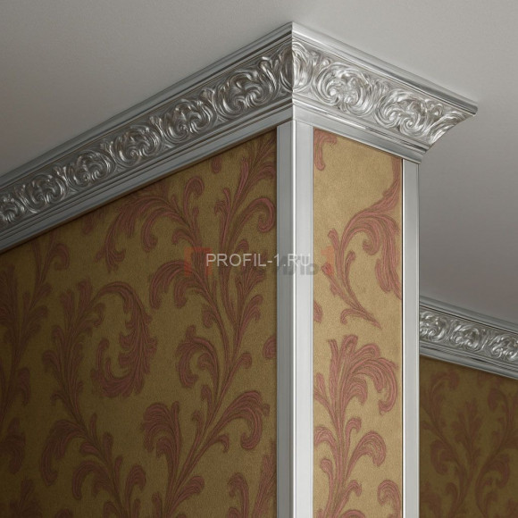 Латунный уголок 10х10 мм хром 270 см