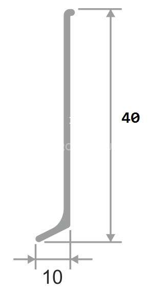 Комплект заглушек для плинтуса напольного ПЛ-40 серебро глянец браш