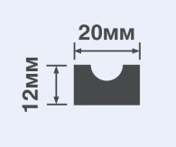 Молдинг HiWood P20 белый 20х12 мм 270 см Молдинг HiWood P20 белый 20х12 мм 270 см