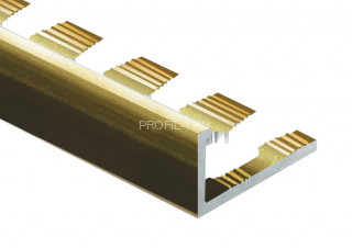Профиль L-образный гибкий алюминий 8 мм PV04-05 золото блестящее 2,7 м