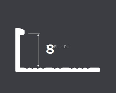 Профиль L-образный гибкий алюминий 8 мм PV04-05 золото блестящее 2,7 м