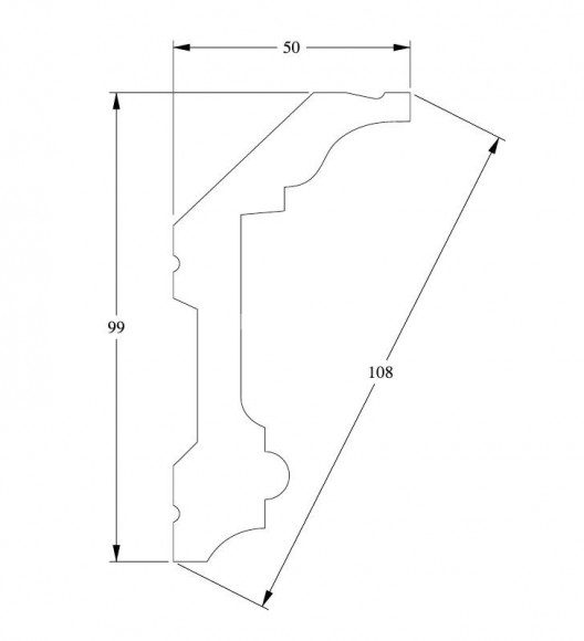 Гибкий потолочный плинтус Orac Decor Purotouch C321F белый полиуретан 99х50 мм 2м Гибкий потолочный плинтус Orac Decor Purotouch C321F белый полиуретан 99х50 мм 2м