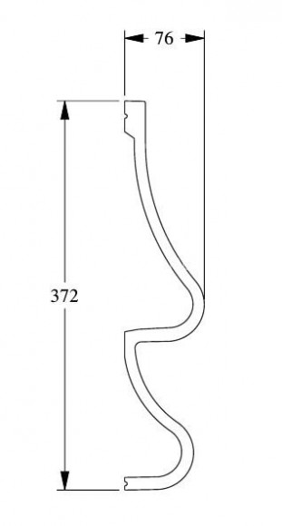 Молдинг Orac Decor Purotouch P3071 белый полиуретан 372х76 мм 2м Молдинг Orac Decor Purotouch P3071 белый полиуретан 372х76 мм 2м