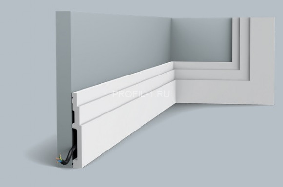 Напольный плинтус Orac Decor Duropolymer SX180 белый полистирол 120х16 мм 2м
