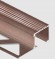 П-образный профиль для ступеней с рифлением 20х12 мм PV52-14 розовый матовый 2,7 м