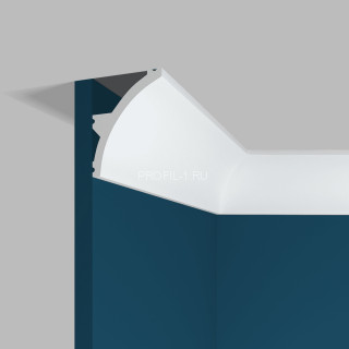 Потолочный плинтус Перфект Плюс P94 M белый ударопрочный 60х79 мм 2 м