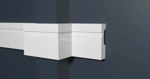 Молдинг Decor-Dizayn DD01 полистирол белый, под покраску 70х19х2000 мм