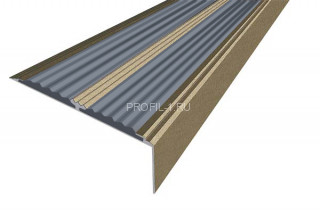 Противоскользящий порог угловой алюминий 70х22 мм АУ-70-Анод шампань-серый 2,0 м Противоскользящий порог угловой алюминий 70х22 мм АУ-70-Анод шампань-серый 2,0 м